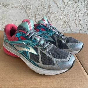 Women’s Brooks Ravena 7 Running Shoes Size 10 Pink Blue Gray